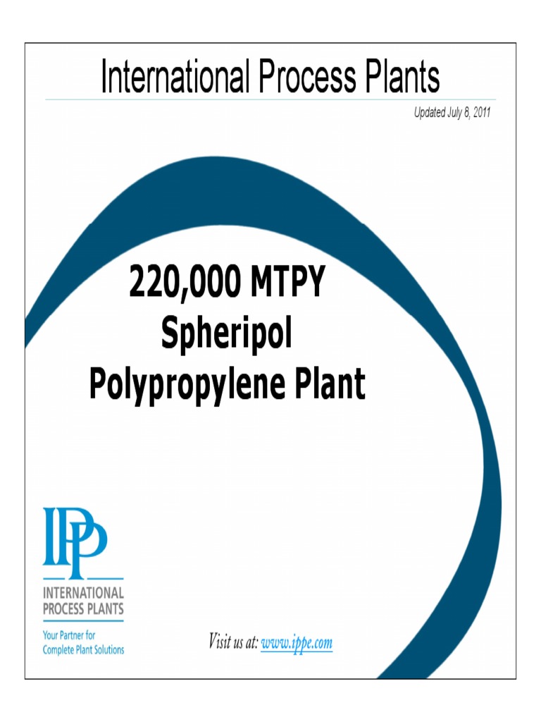 Spheripol Polypropylene Process Overview | PDF | Chemical Reactor |  Extrusion