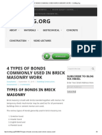 4 Types of Bonds Commonly Used in Brick Masonry Work - Civilblog