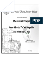 AMSA Universitas Sriwijaya Winner of Event of The Year Competition AMSA Indonesia 2011-2012