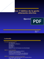 Los 7 Hábitos de La Gente Altamente Efectiva: Ejercicios