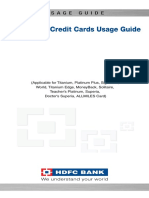 HDFC Credit Card Combined Usage Guide