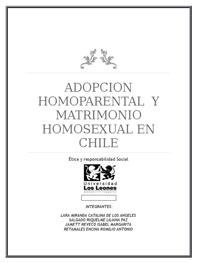 Adopción Homoparental en Chile | PDF | Parenting LGBT | Homosexualidad