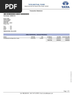 Tata Mutual Fund: Transaction Statement