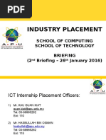 1505 Industry Placement Briefing - 2nd Briefing