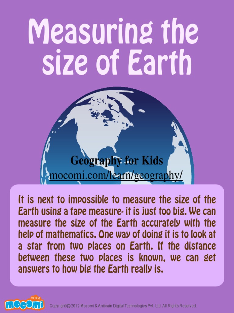 How To Measuring The Size of Earth - Mocomi Kids | PDF | Geography ...