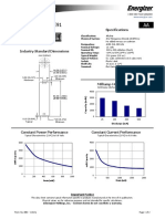 Energizer E91: Product Datasheet