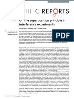On The Superposition Principle in Interference Experiments