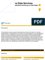CDS Views Presented in SAP TechEd 2015