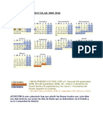 CALENDARIO ESCOLAR 2009