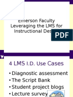 Emerson Faculty Leveraging The LMS For Instructional Design