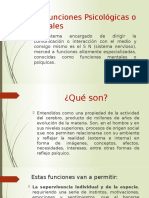 Las Funciones Psicológicas o Mentales