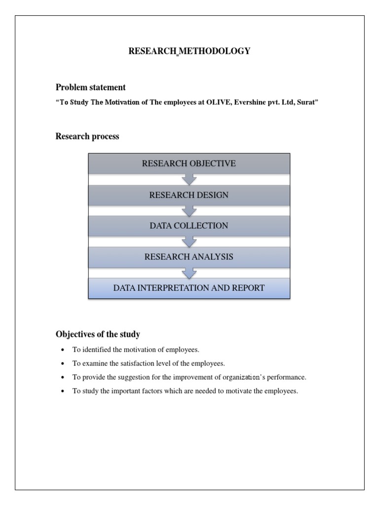 research report on motivation of employees