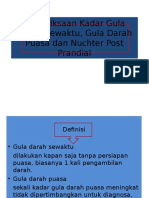 Pemeriksaan Kadar Gula Darah Sewaktu, Gula Darah Puasa Dan Nuchter Post Prandial