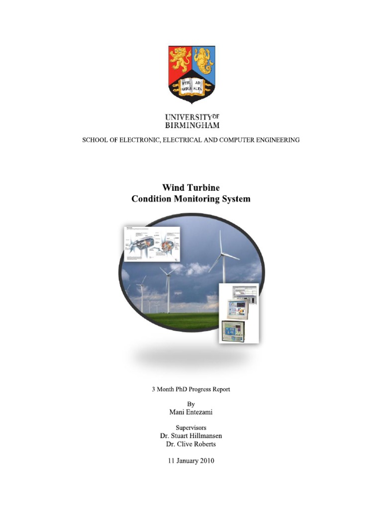 Wind Turbines Condition Monitoring Systems University of Birmingham ...