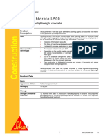 Sika Lightcrete I-500: Admixture For Lightweight Concrete