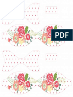 Printable Flower Polka Dot Paper Bow Red