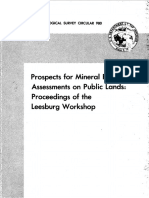 Prospects For Mineral Resource Assessments On Public Lands Proceedings of The Leesburg Workshop