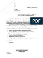 Carta de Aceptación de Prácticas Pre Profesionales