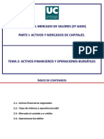 Tema 2. Activos Financieros y Operaciones Bursatiles PDF