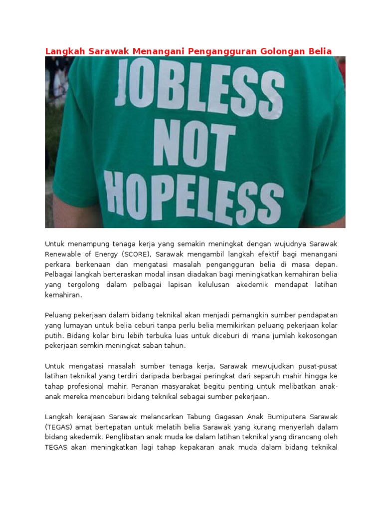 201603langkah Sarawak Menangani Pengangguran Html Pdf