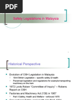 Safety Legislations in Malaysia