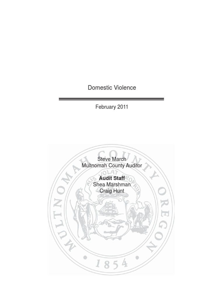 Domestic Violence Audit Shea Marshman | Domestic Violence ...