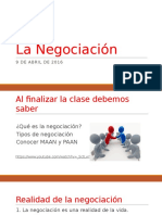 La Negociación Clase 1 y 2