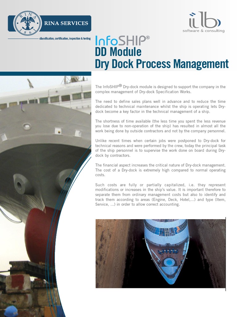 Brochure Ib RINA Mod Dry Dock Process Management en PDF Business