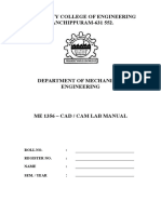 Final Cad-Cam Lab Manual