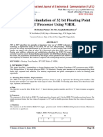 Design and Simulation of 32 Bit Floating Point FFT Processor Using VHDL