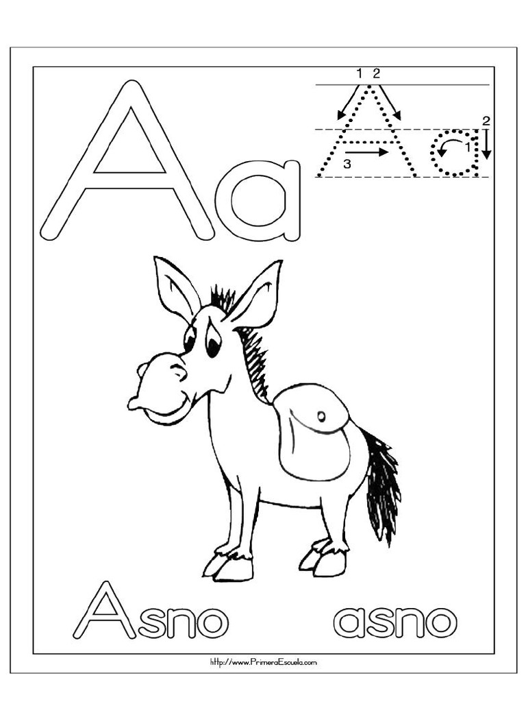 Abecedario Con 90 Fichas para Colorear Aprender y Repasar PDF | PDF