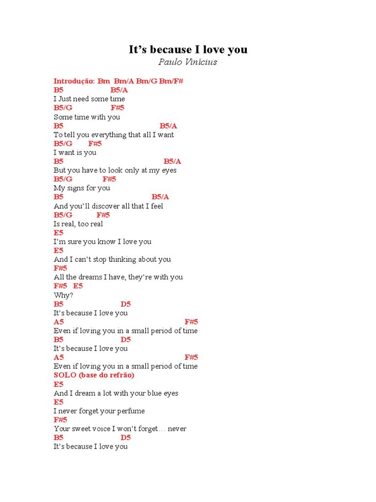 It's Because I Love You | PDF