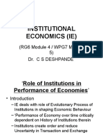 Institutional Economics (Ie)