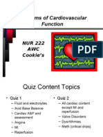 Problems of Cardiovascular Function: NUR 222 AWC Cookie's