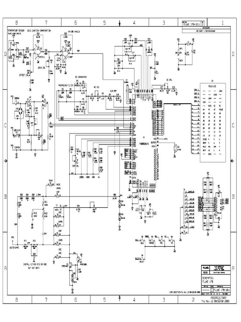 Fluke 17b Multimeter Schematics