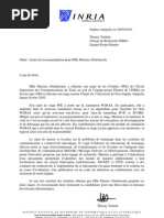 Lettre de Recommandation Prof Pour Etudiant