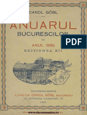 Anuarul Bucurescilor Pe Anul 1895 | PDF