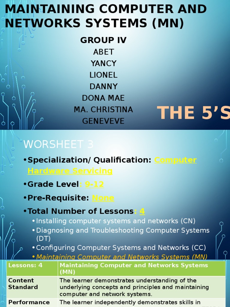 Computer and Network Systems Maintenance | PDF