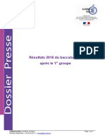 Academie Dijon - Resultats Bac 2016 - 1er Groupe