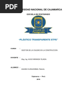 PLÁSTICO TRANSPARENTE ETFE