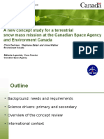 A New Concept Study For A Terrestrial Snow Mass Mission at The Canadian Space Agency and Environment Canada