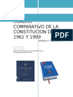 Cuadro Comparativo de La Constitución de 1961 y 1999