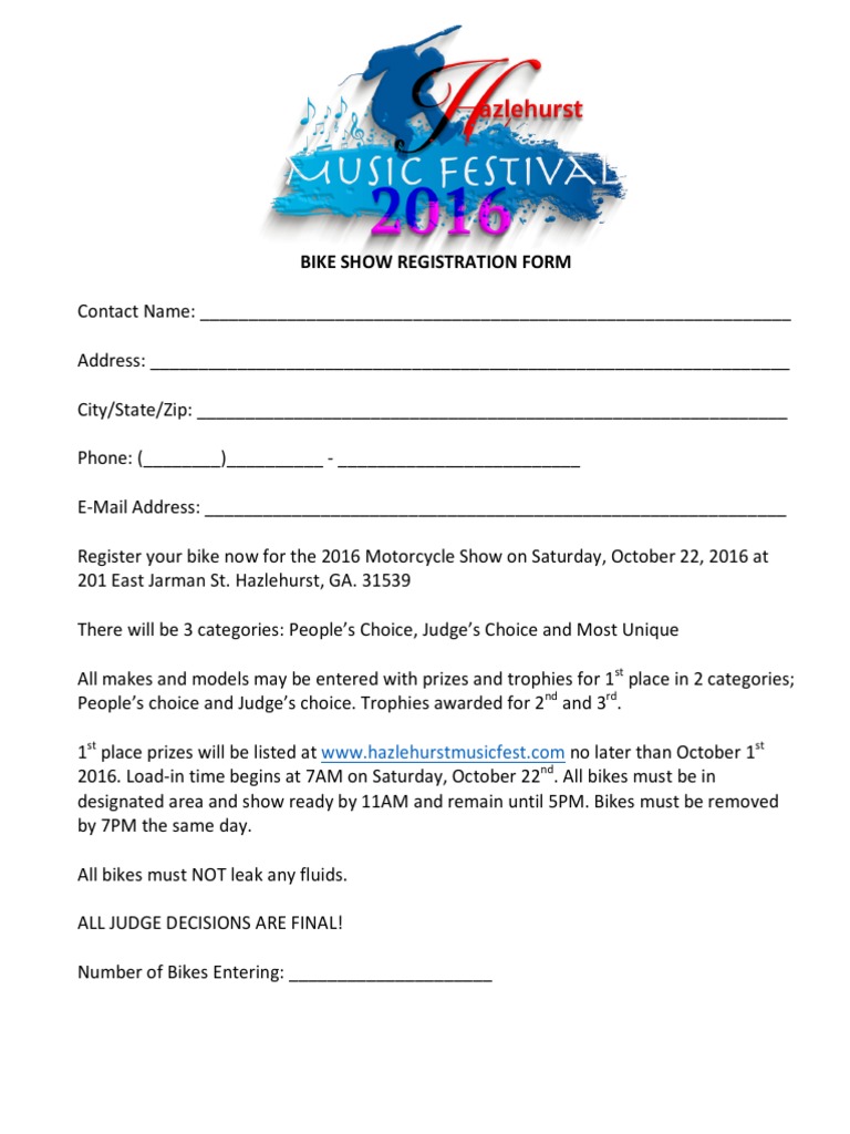 Musicfest2016 Bikeform | PDF | Business