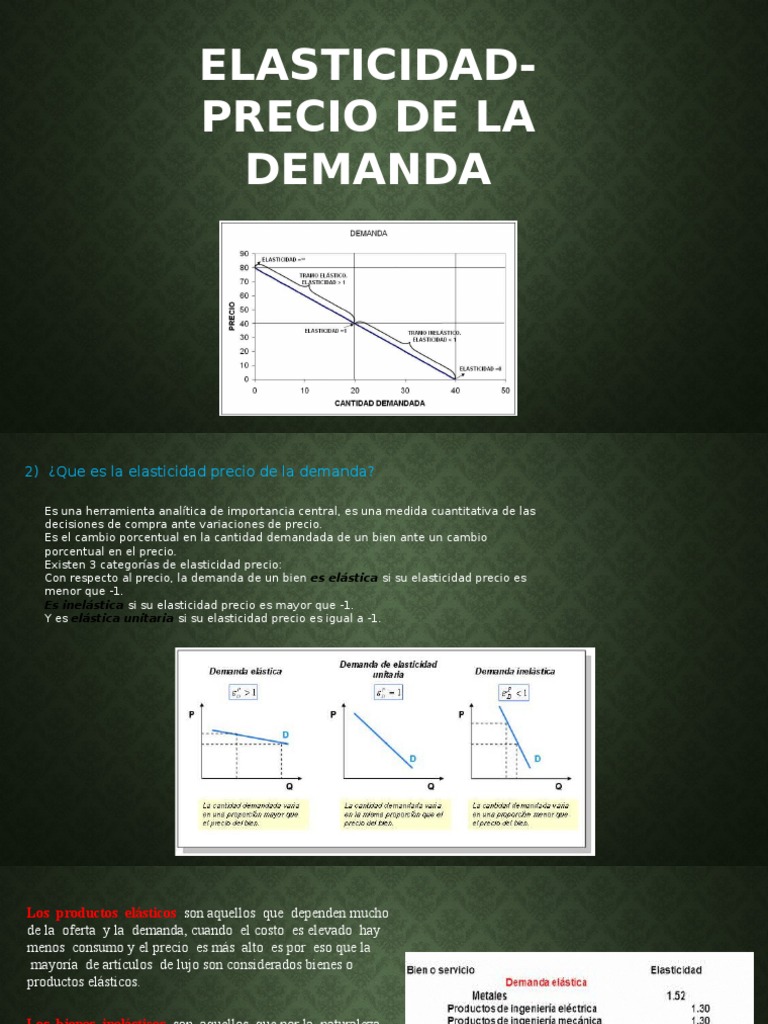 Elasticidad de El Precio de La Demanda | PDF | Elasticidad (economía ...