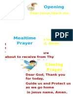 Short Children's Mealtime Prayer Book