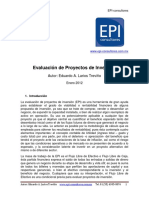 Articulo de EvaluacióTHNn de Proyectos de Inversión. EPI-consultores