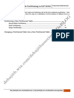 Various Table Partitioning in SAP HANA