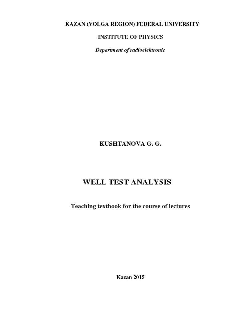 Applied Well Test Analysis | PDF | Petroleum Reservoir | Steady State