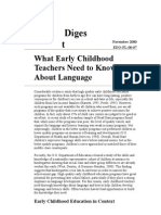 Diges T: What Early Childhood Teachers Need To Know About Language