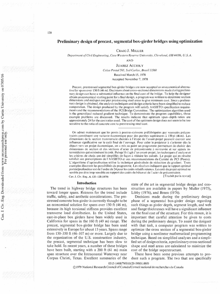 Optimizing Precast Box-Girder Bridges | PDF | Mathematical Optimization ...